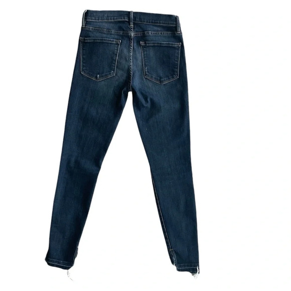 Frame Denim Womens Le Skinny de Jeanne Mid-Rise Denim Distressed Jeans - Picture 2 of 8